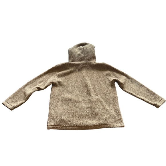 Abercrombie & Fitch XL Sherpa Hoodie ~23” PTP Brown Polyester - Picture 3 of 5